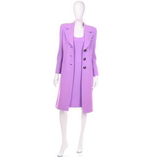 Vintage Gai Mattiolo Purple Dress and Coat Suit