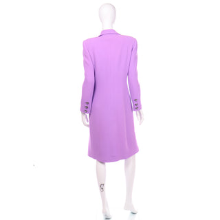 Gai Mattiolo Purple Dress and Coat Suit Ensemble