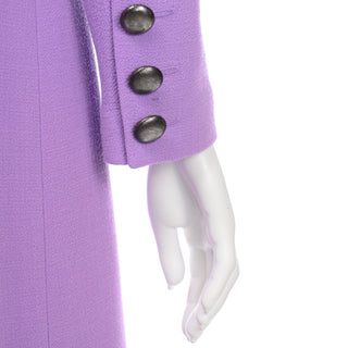 Gai Mattiolo Purple Dress and Coat Suit monochromatic
