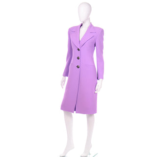 Gai Mattiolo Purple Dress and Coat Suit 2 piece