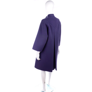 Purple Wool Vintage James Galanos Coat
