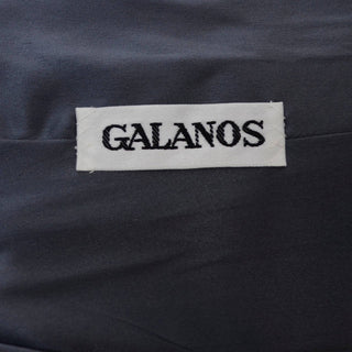 Minimalist style Galanos gray wool two piece outfit with a tunic top and trouser pants Label