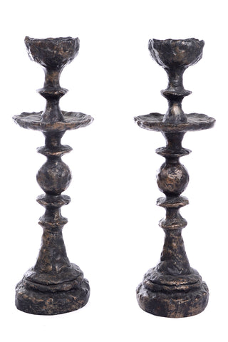 Vintage-Bronze-medieval -style-candlesticks