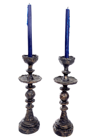 Vintage-Bronze-medieval-style-candlesticks-candle-holders