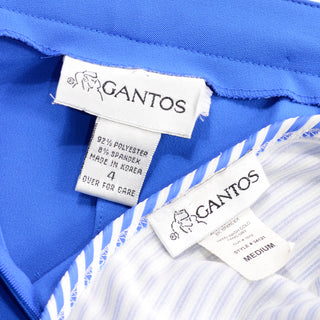 1990s Gantos Royal Blue Shorts, Halter Top & Jacket Active Ensemble