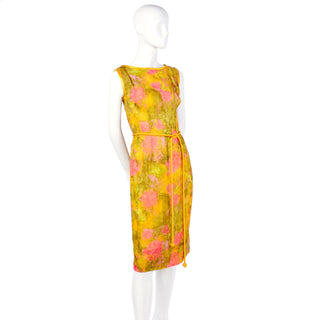 Small vintage dress 1960's silk Gene Kristeller