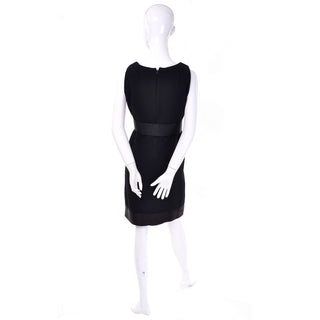 1960s Geoffrey Beene Black Mod Dress with Wide Belt