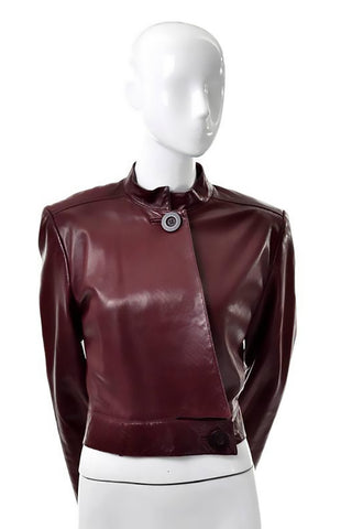 Vintage Geoffrey Beene oxblood soft leather jacket