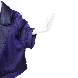 F/W 1999 Gianfranco Ferre Jacket Avant Garde Puffer Style Purple Silk Coat