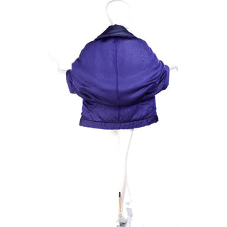 F/W 1999 Gianfranco Ferre Jacket Avant Garde Puffer Style Purple Silk Coat