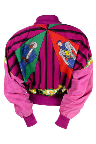 Gianni Versace Reversible Suede Silk bomber jacket