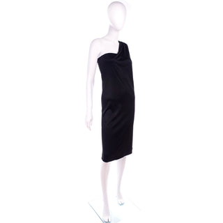 Gianni Versace Couture 1998 Vintage Black One Shoulder Dress