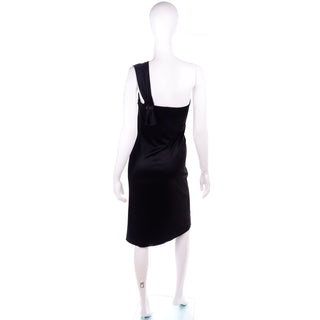 Gianni Versace Couture Vintage 1998 Black One Shoulder Dress