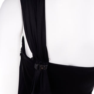 Medusa Head Gianni Versace Couture Vintage Black One Shoulder Dress