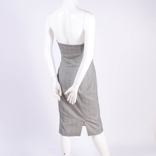 Vintage Versace 1990's Strapless Runway Dress 