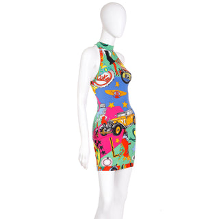 Iconic 1991 Gianni Versace Jeans Couture Betty Boop Pop Art Print Dress
