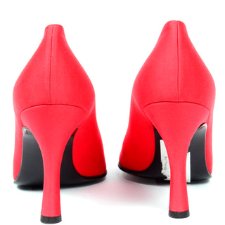 1990s Gianni Versace Vintage Shoes Unworn Red Heels Size 40