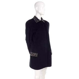 Studded Versace black vintage jacket
