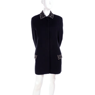 1990s vintage Versace black long jacket