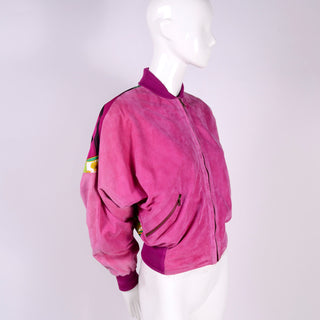 Vintage Gianni Versace Reversable Suede Silk bomber jacket