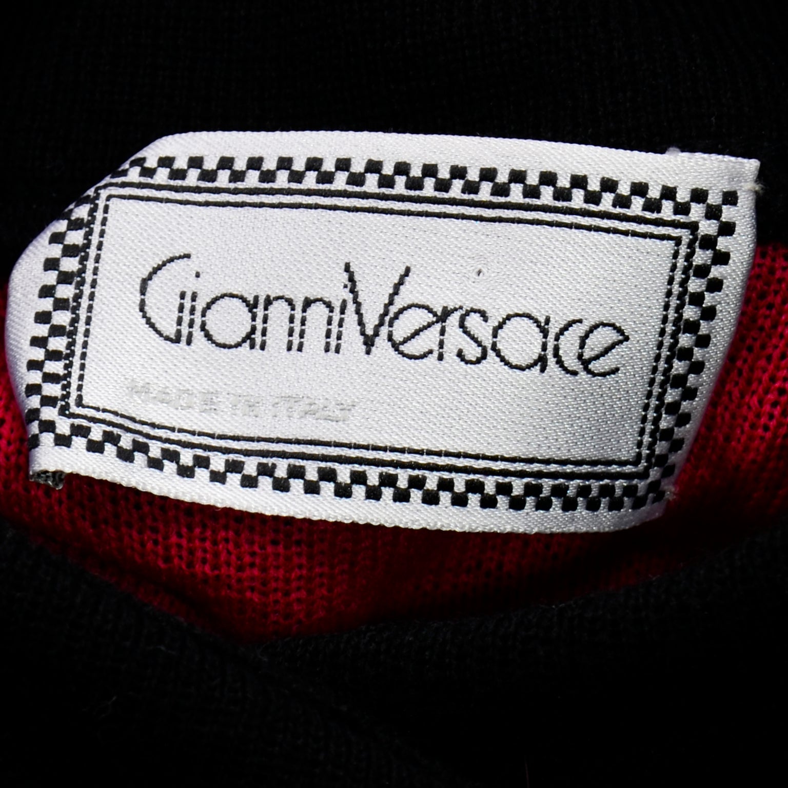 Gianni Versace Vintage Wool Baroque Design Colorful Sweater