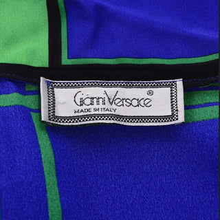 Vintage 1980s Gianni Versace Label on a Silk Blouse