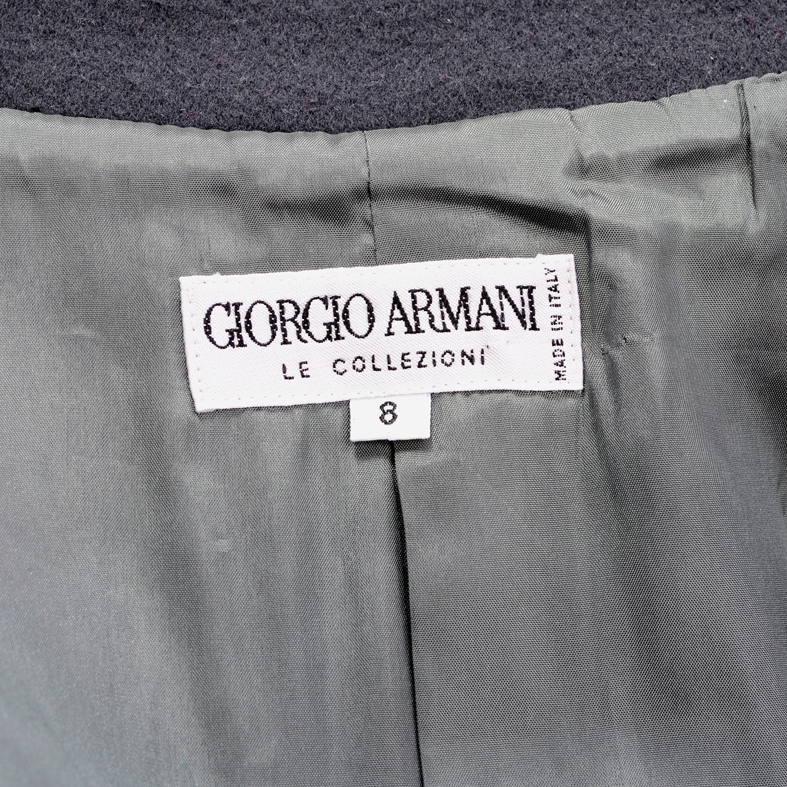 Vintage Giorgio Armani Le Collezioni Gray Green Wool Coat – Modig