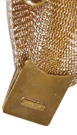 Giorgio Armani rare vintage brooch gold mesh handkerchief SOLD - Dressing Vintage