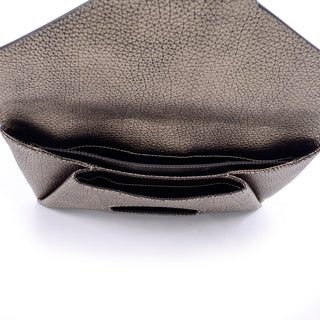 Givenchy metallic goat leather envelope clutch