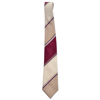Tan and burgundy vintage striped Givenchy necktie