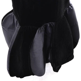 Givenchy Nouvelle Boutique Black Velvet Satin Evening Gown Mermaid