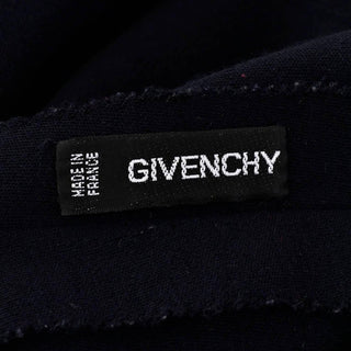 1980's Black Label Givenchy Haute Couture Wool Knit Hooded Dress