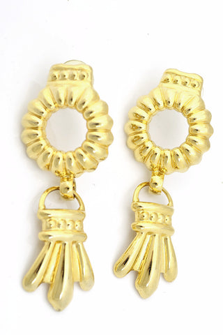 Vintage gold Door knocker earrings