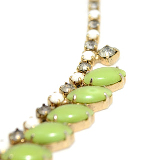 Vintage adjustable green choker necklace