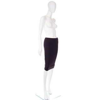 2004 Tom Ford Gucci Deadstock Plum Brown Skirt Documented Runway