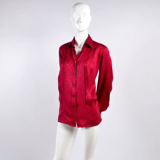 Red silk Gucci blouse