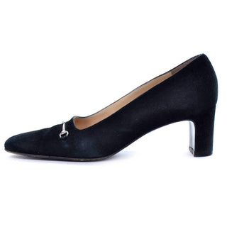 Gucci size 7.5 black suede heels