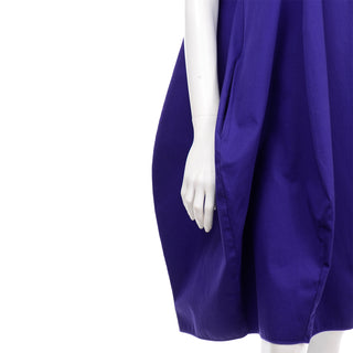 Purple Cotton Sleeveless Origami Balloon Dress by Hache cotton summer dress