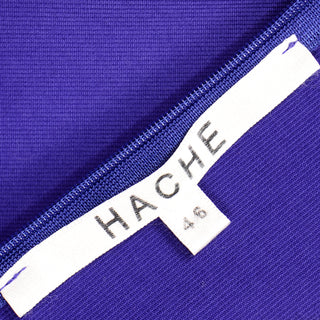 Size 46 Purple Cotton Sleeveless Origami Balloon Dress by Hache