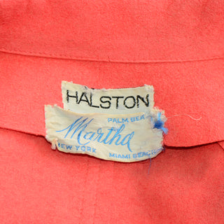 Vintage Halston 1970s Ultrasuede Salmon Orange Coat or Dress 70s Martha Palm  Beach