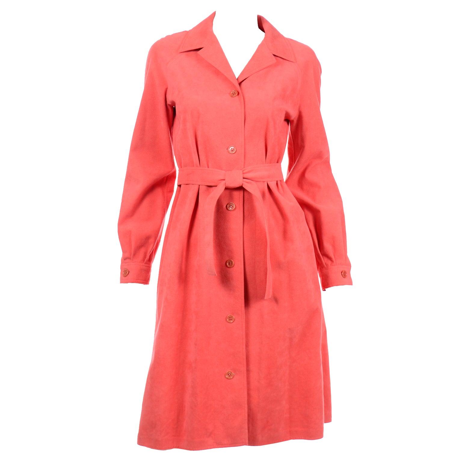 halston ultrasuede shirt dress Halston Ultrasuede green shirt dress rare 70s