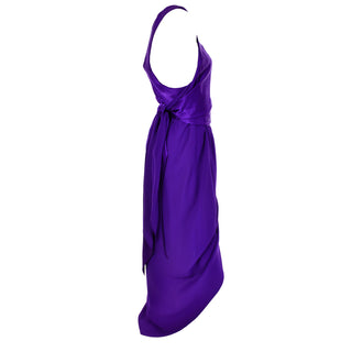 Purple Halston Vintage Dress Hi Lo