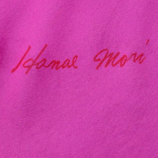Hanae Mori Vintage Pink & Purple Silk Chiffon Poncho Style Top Signed with Hanae Mori