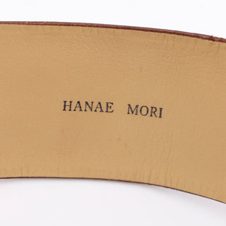 1980s Hanae Mori Brown Suede Wrap Style Cinch Waist Belt 