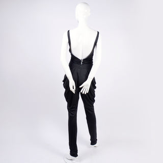 Low back vintage jumpsuit with draping hips