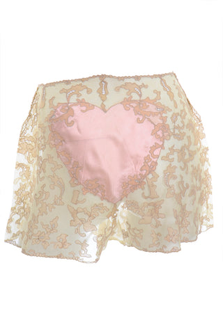 1930s Lace and Silk Heart Tap Pants