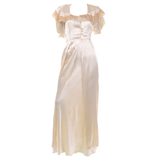 ON HOLD // 1930s Helen Lobel Hollywood Glamour Vintage Slipper Satin Nightgown