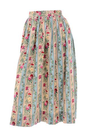 Herman Geist Vintage Floral Midi Skirt