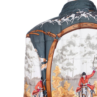 Hermes Scarf print vintage reversible jacket