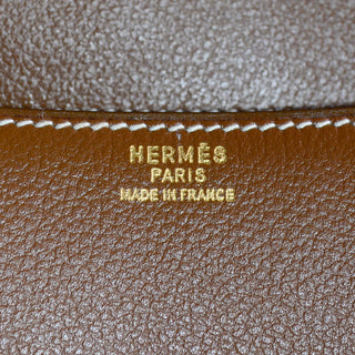 1980s Hermes Brown Leather Handbag w/ Horse bit Buckle in Box